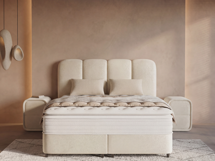 Boxspring met Opbergruimte Pearl - Beige