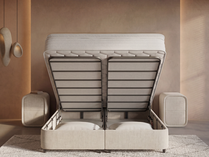 Boxspring met Opbergruimte Pearl - Beige