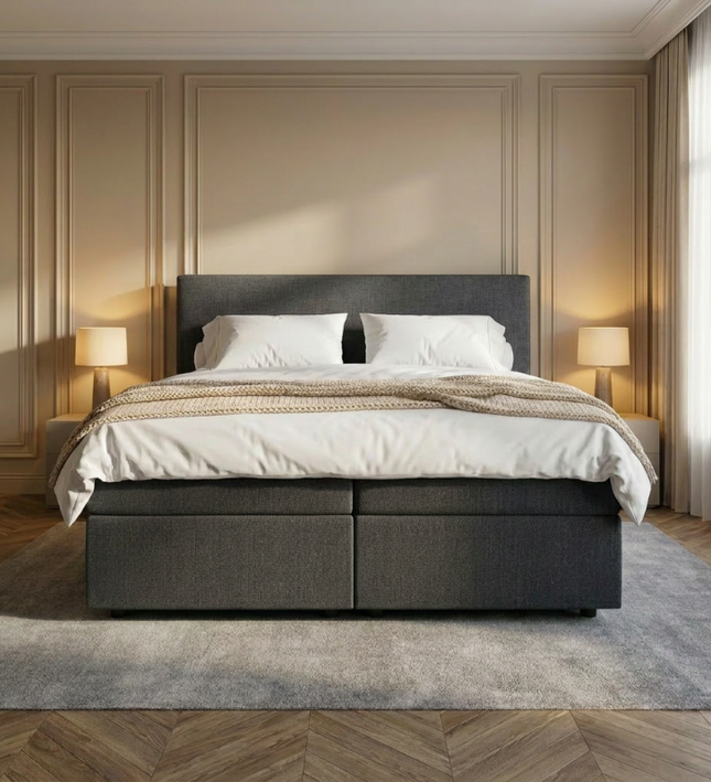 Boxspring met Opbergruimte Hotel Essence - Antraciet