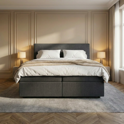 Boxspring met Opbergruimte Hotel Essence - Antraciet