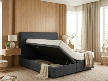 Boxspring met Opbergruimte Hotel Essence - Antraciet