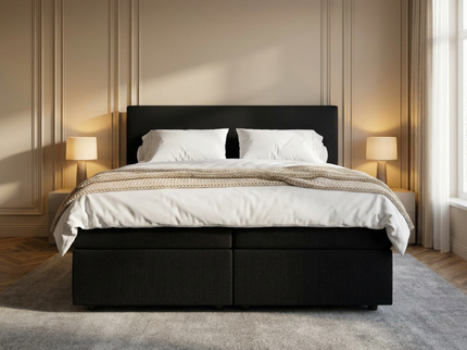Boxspring met Opbergruimte Hotel Essence - Zwart