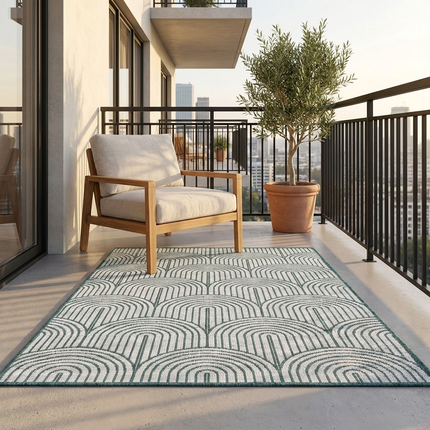 Buitenkleed Dubbelzijdig Flatweave - Groen