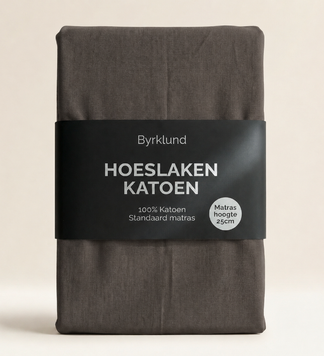 Hoeslaken Katoen - Antraciet