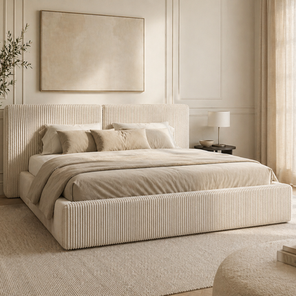 Boxspring met Opbergruimte - Salerno - Teddy Rib