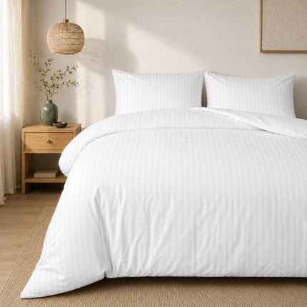 Dekbedovertrek Hotel Stripe - Wit