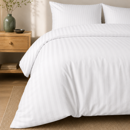 Dekbedovertrek Hotel Stripe - Wit