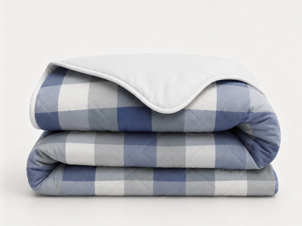 Easy Dekbed Zonder Overtrek - Blue Check