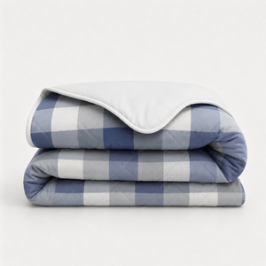 Easy Dekbed Zonder Overtrek - Blue Check