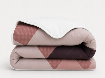 Easy Dekbed Zonder Overtrek Triangular Bliss - Roze