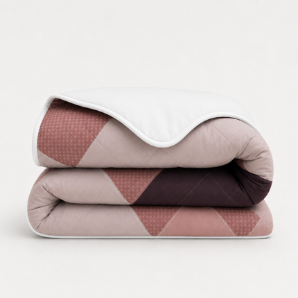 Easy Dekbed Zonder Overtrek Triangular Bliss - Roze