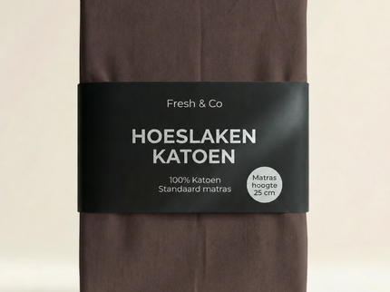 Hoeslaken - Katoen - Taupe