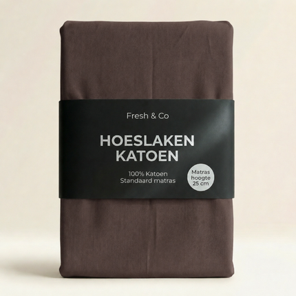 Hoeslaken - Katoen - Taupe