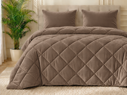 Easy Dekbed Zonder Overtrek - Velvet - Taupe