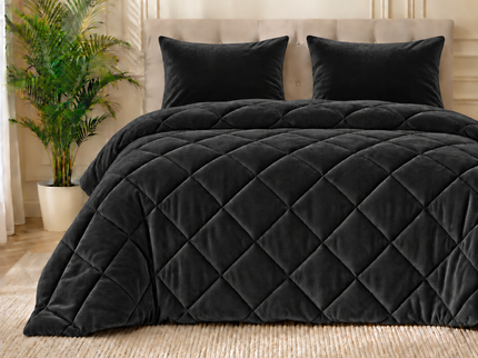 Easy Dekbed Zonder Overtrek - Velvet - Antraciet