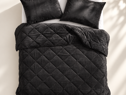 Easy Dekbed Zonder Overtrek - Velvet - Antraciet