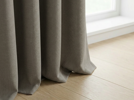 Gordijnen 100% Verduisterend - Haken - Taupe