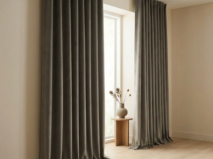 Gordijnen 100% Verduisterend - Haken - Taupe