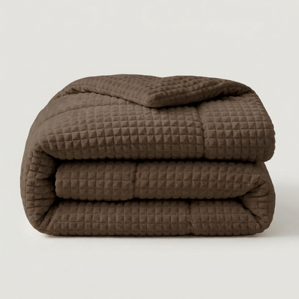 Easy Dekbed Zonder Overtrek Teddy Check - Bruin