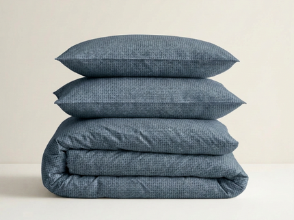Dekbedovertrek Percale-Katoen - Stonewash Blue