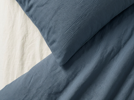 Dekbedovertrek Percale-Katoen - Stonewash Blue