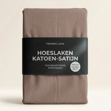 Hoeslaken Katoen-Satijn - Rosé