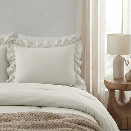 Kussenslopen Ruffles - Off White - 2-PACK