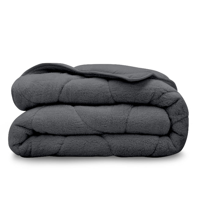 Easy Dekbed Teddy - Antraciet