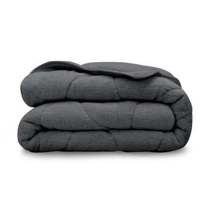 Easy Dekbed Teddy - Antraciet