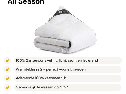Dekbed Dons - 100% Ganzendons - All Season