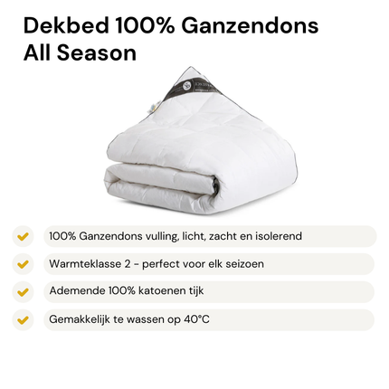 Dekbed Dons - 100% Ganzendons - All Season