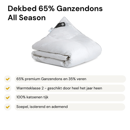 Dekbed Dons - 65% Ganzendons - All Season