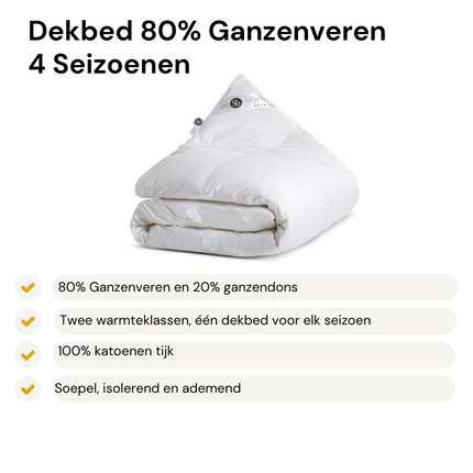 Dekbed Dons - 80% Ganzenveren - 4 Seizoenen
