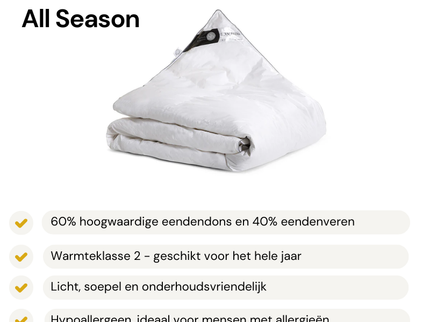 Dekbed Dons - 60% Eendendons - All Season