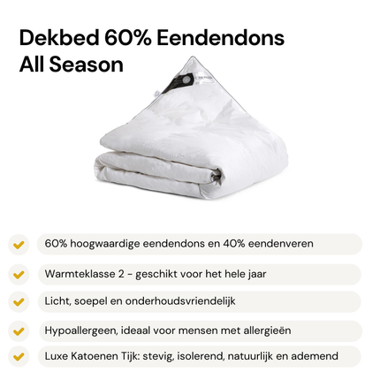 Dekbed Dons - 60% Eendendons - All Season