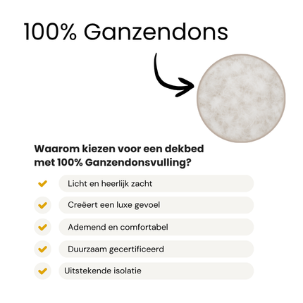 Dekbed Dons - 100% Ganzendons - All Season