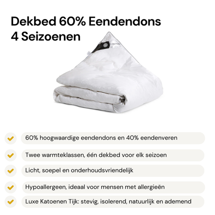 Dekbed - 60% Eendendons - 4 Seizoenen