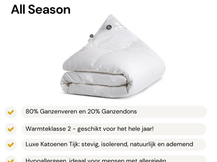 Dekbed Dons - 80% Ganzenveren - All Season
