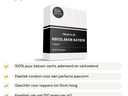 Topper Hoeslaken - Katoen