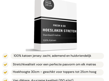 Hoeslaken - Katoen Jersey Stretch