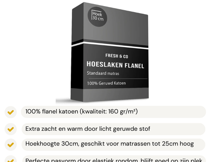 Hoeslaken - Flanel Katoen