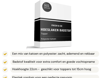 Topper Hoeslaken - Badstof