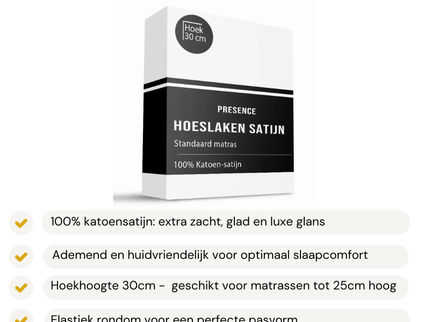 Hoeslaken - Katoen Satijn