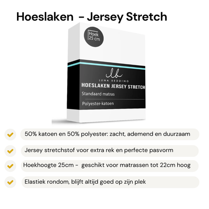 Hoeslaken - Jersey Stretch - Grijs