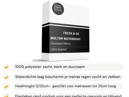 Molton Hoeslaken Badstof Waterdicht