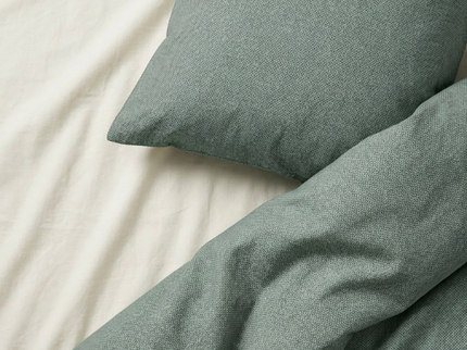 Dekbedovertrek Percale-Katoen - Stonewash Green