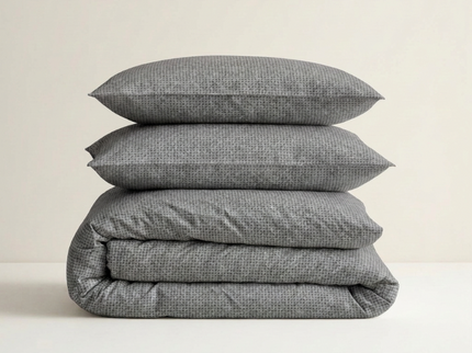 Dekbedovertrek Percale-Katoen - Stonewash Grey