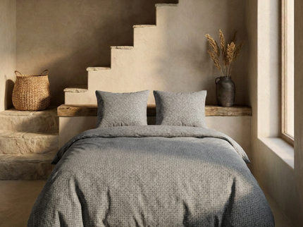 Dekbedovertrek Percale-Katoen - Stonewash Grey
