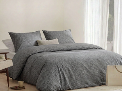 Dekbedovertrek Percale-Katoen - Stonewash Grey