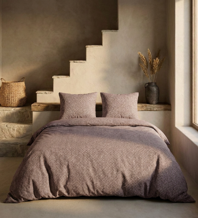 Dekbedovertrek Percale-Katoen - Stonewash Rose